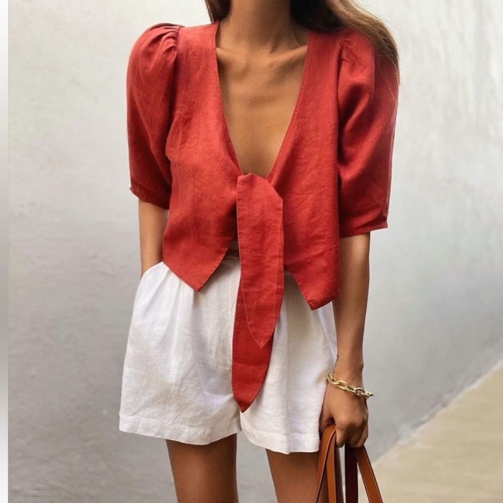 Posse Agatha Blouse - Jam Red size S